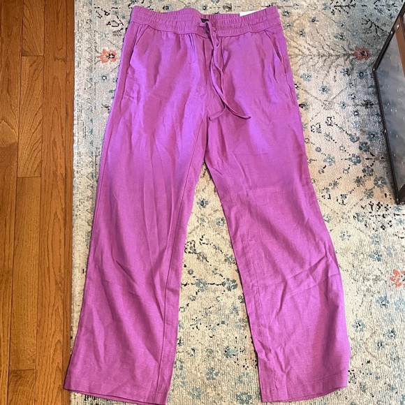 NWT Ann Taylor Factory “The Linen Easy Pant” Size Small - Picture 1 of 16